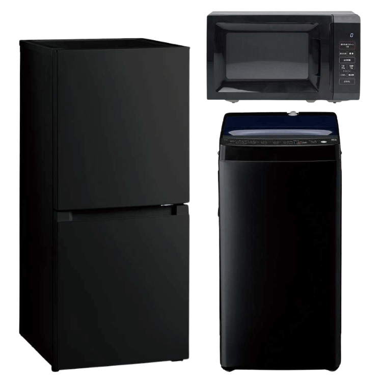 新品黒色家電ファン式3点セット